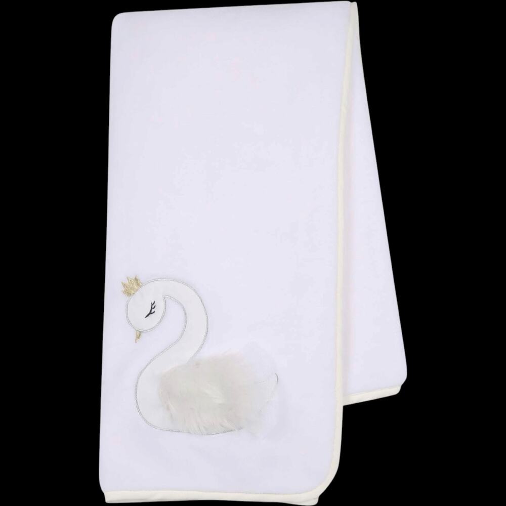NEW Lambs & Ivy Retired White Signature Swan Princess Baby Blanket